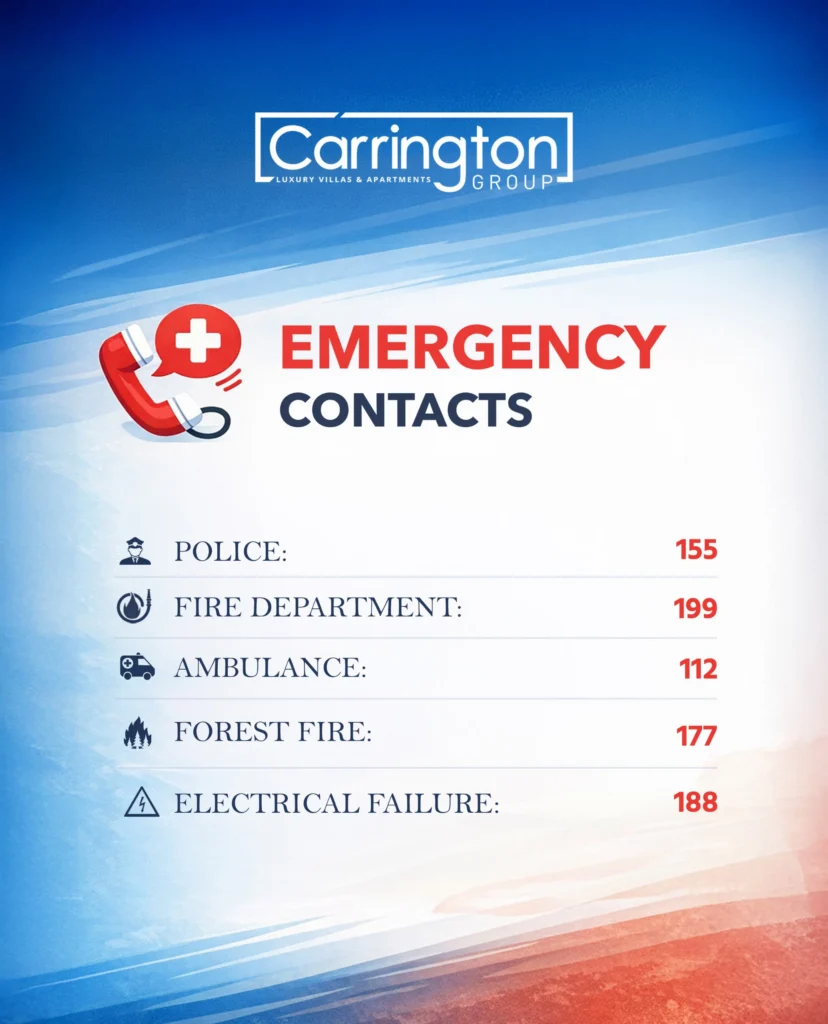 Emergency Contact Numbers in North Cyprus