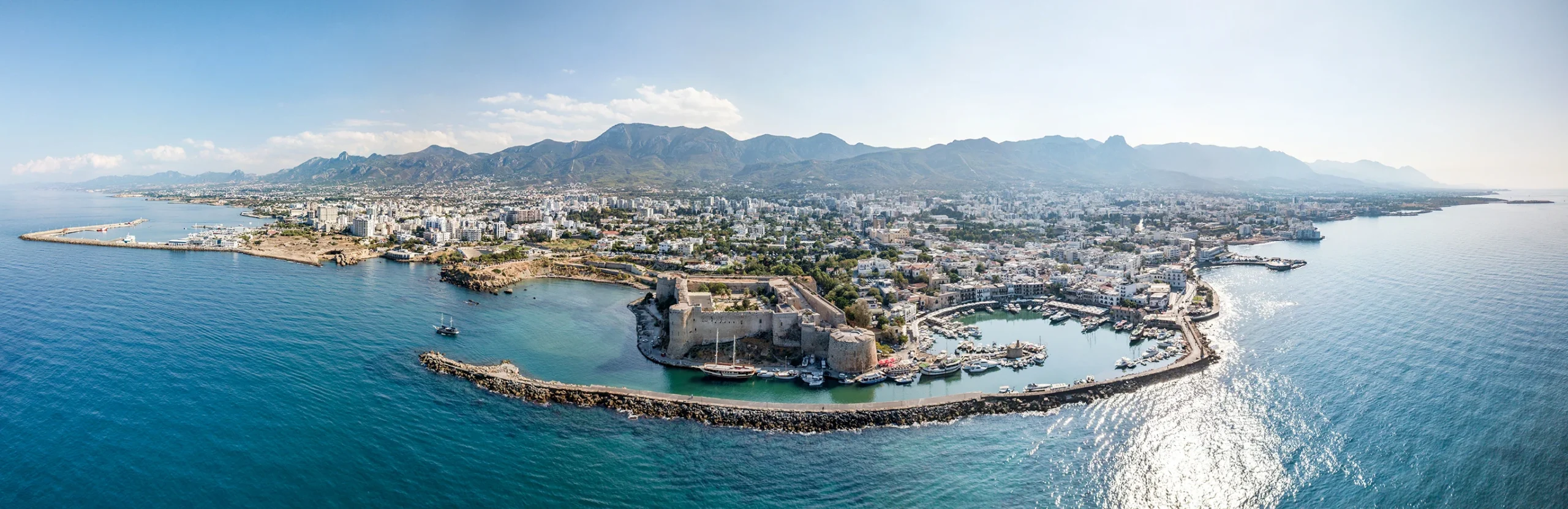 Panoramic Kyrenia view from the sea